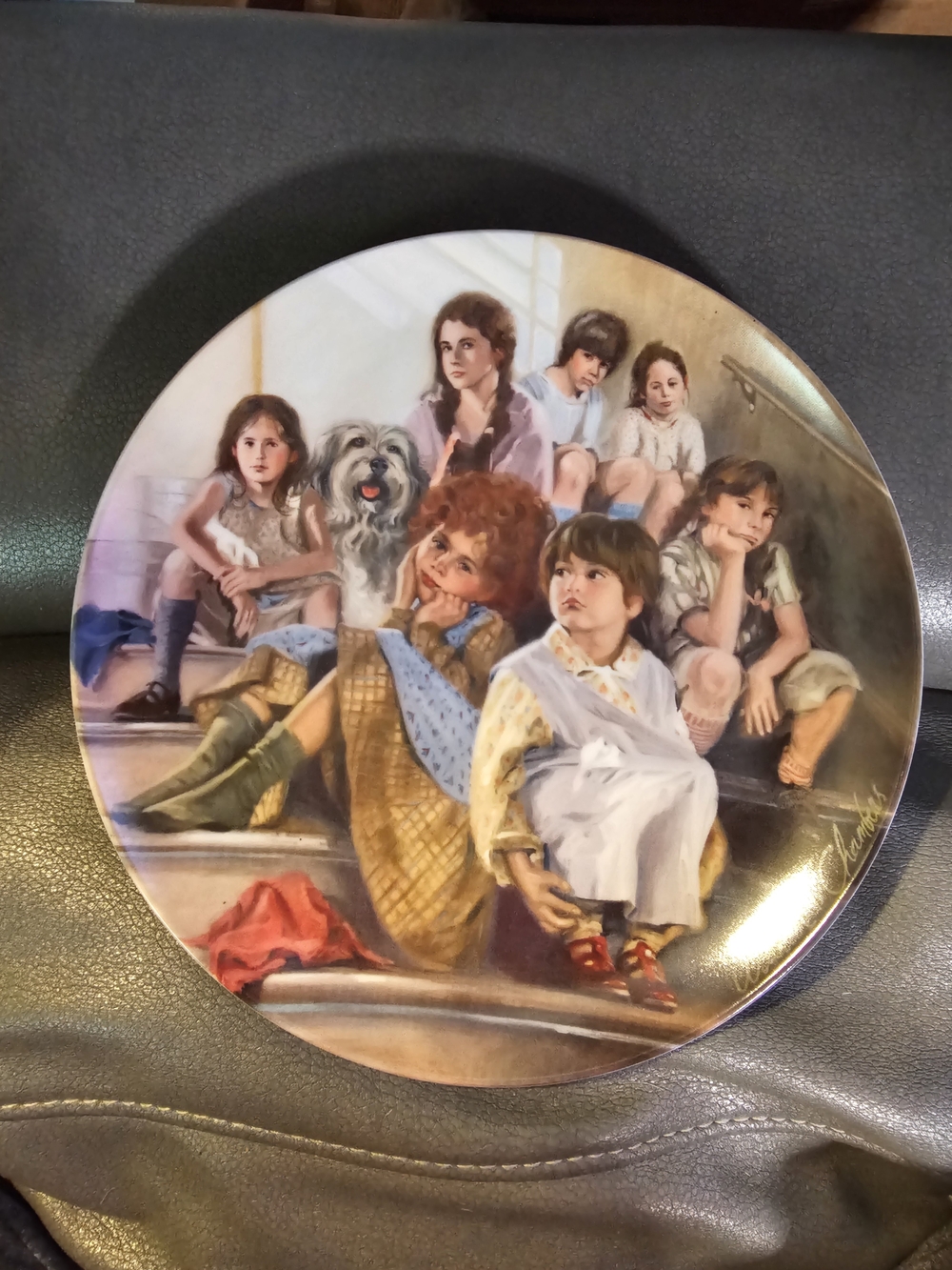 Knowles Decorative Plate with Multi-Color Figurative Scene